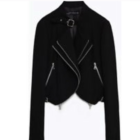 Zara Cropped Jacket with zipper details - Picture 5 of 7